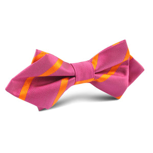 Hot Pink with Orange Diamond Bow Tie