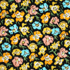 Huelva Yellow Floral Necktie Fabric