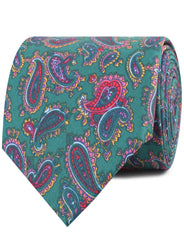 Hunter Green Isfahan Paisley Neckties