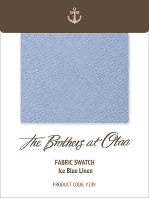 Fabric Swatch (Y209) - Ice Blue Linen