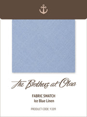 Ice Blue Linen Y209 Fabric Swatch