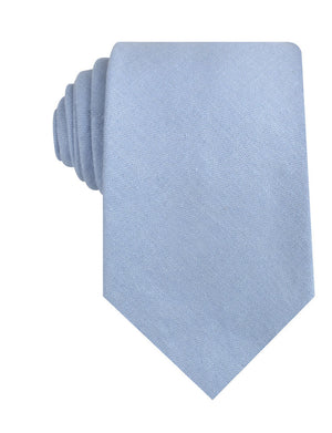 Ice Blue Linen Necktie
