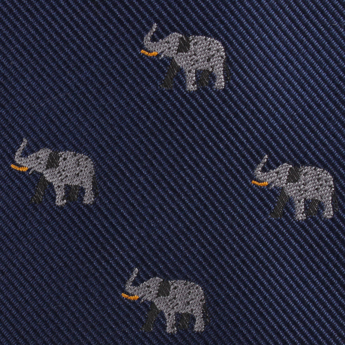 Indian Elephant Fabric Skinny Tie