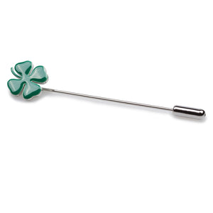 Irish Four Leaf Clover Lapel Pin