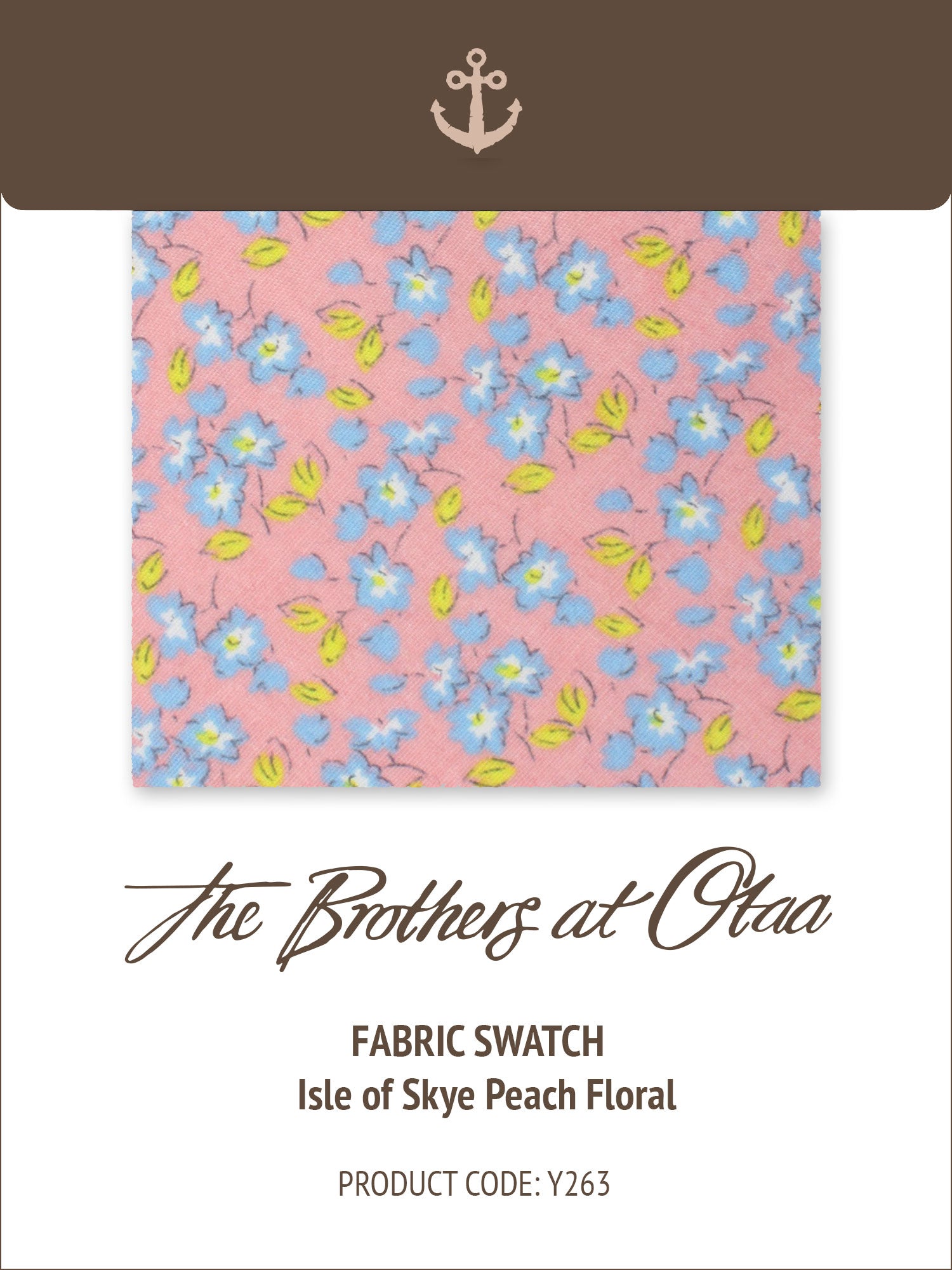 Isle of Skye Peach Floral Y263 Fabric Swatch
