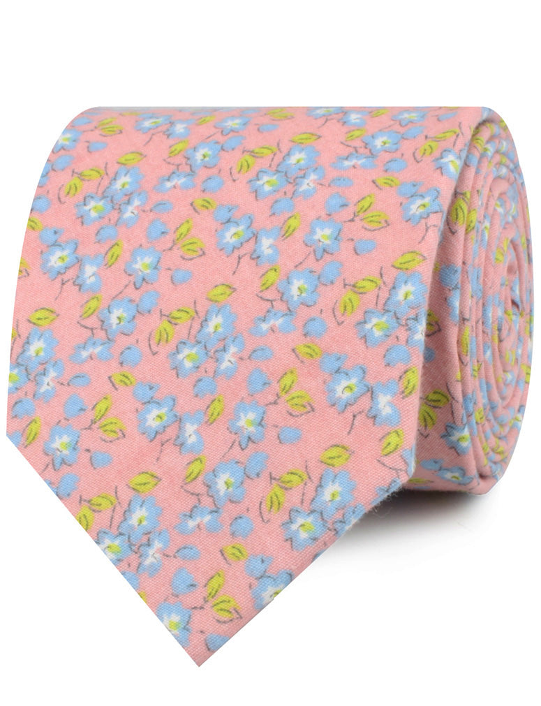 Isle of Skye Peach Floral Neckties
