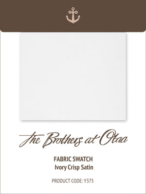 Fabric Swatch (Y375) - Ivory Crisp Satin
