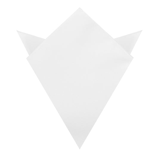 Ivory Crisp Twill Pocket Square