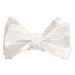 Ivory Satin Self Tie Bow Tie 1