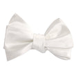 Ivory Satin Self Tie Bow Tie 2