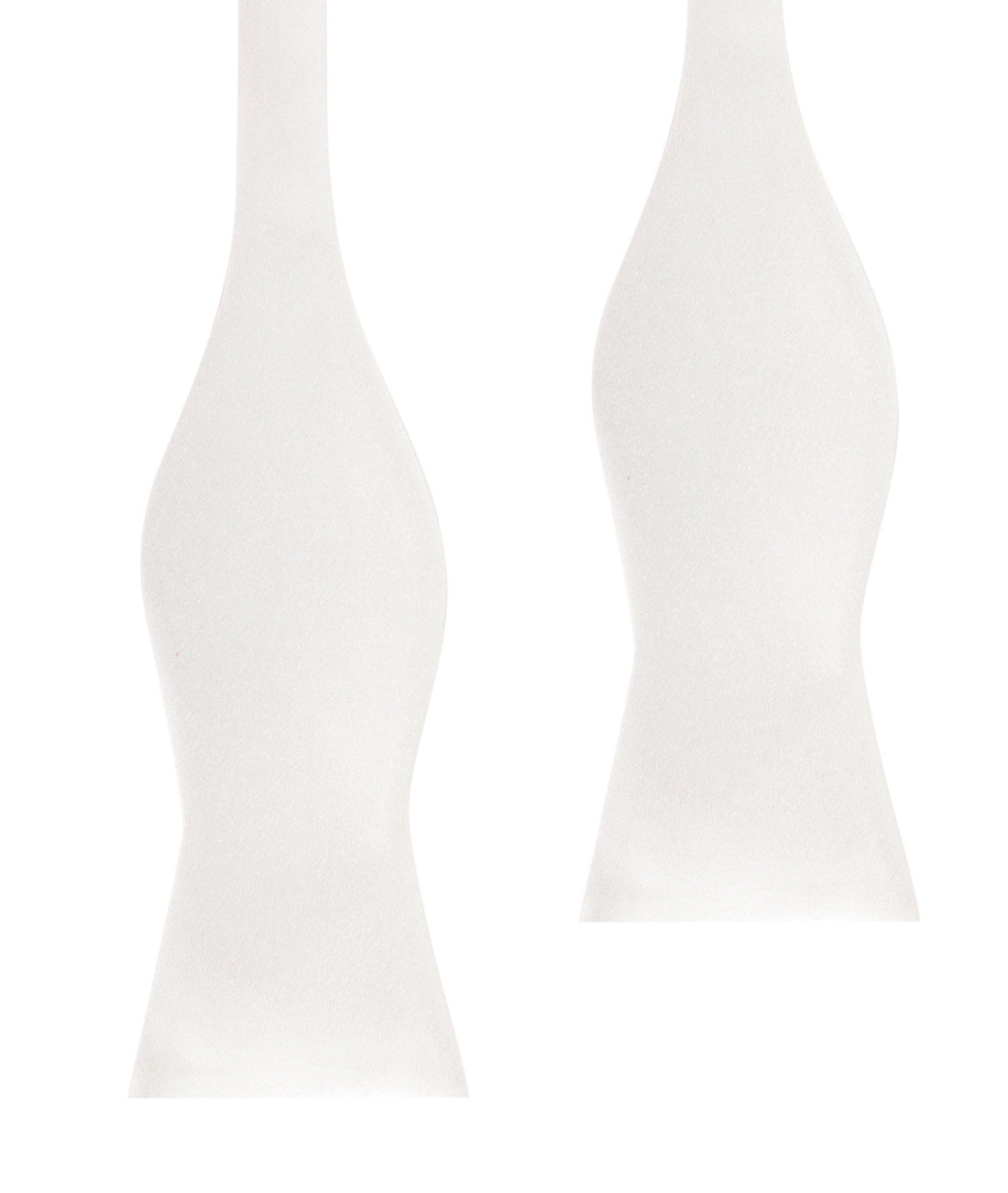 Ivory Satin Self Tie Bow Tie