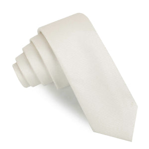 Ivory Weave Skinny Tie