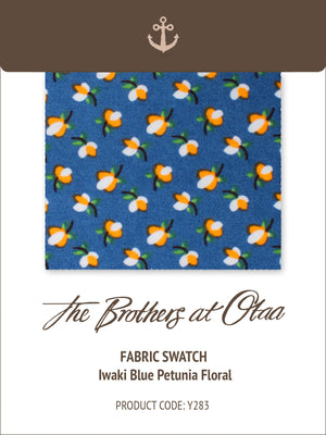 Fabric Swatch (Y283) - Iwaki Blue Petunia Floral