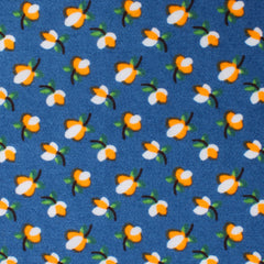 Iwaki Blue Petunia Floral Pocket Square Fabric