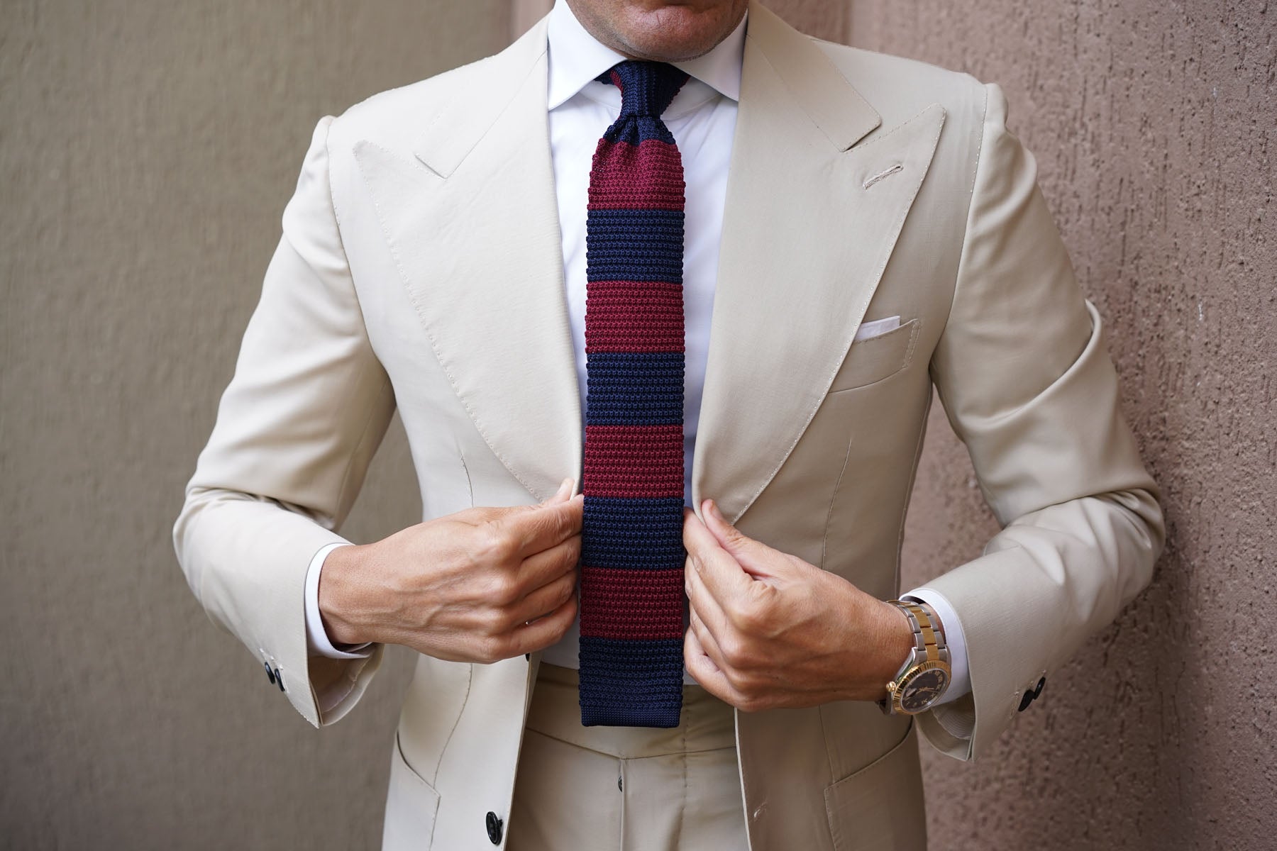 Blue Monmouth Cotton/Wool Tie