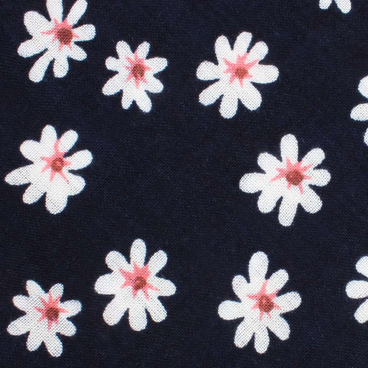 Jamaican White Flower Bow Tie Fabric