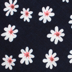 Jamaican White Flower Pocket Square Fabric