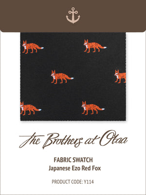 Fabric Swatch (Y114) - Japanese Ezo Red Fox
