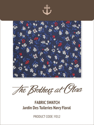 Fabric Swatch (Y012) - Jardin des Tuileries Navy Floral
