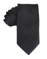 Jet Black Stripes Necktie