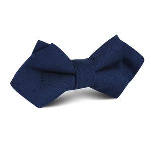 Jeune Fille Endormie Navy Linen Diamond Bow Tie