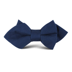 Jeune Fille Endormie Navy Linen Kids Diamond Bow Tie