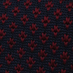 John D Rockefeller Maroon Knitted Tie Fabric