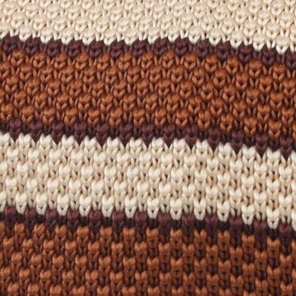 The Conqueror Brown Knitted Tie Fabric