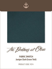 Juniper Dark Green Twill Y074 Fabric Swatch