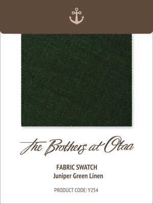 Fabric Swatch (Y254) - Juniper Green Linen