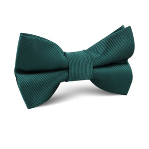 Juniper Dark Green Twill Kids Bow Tie