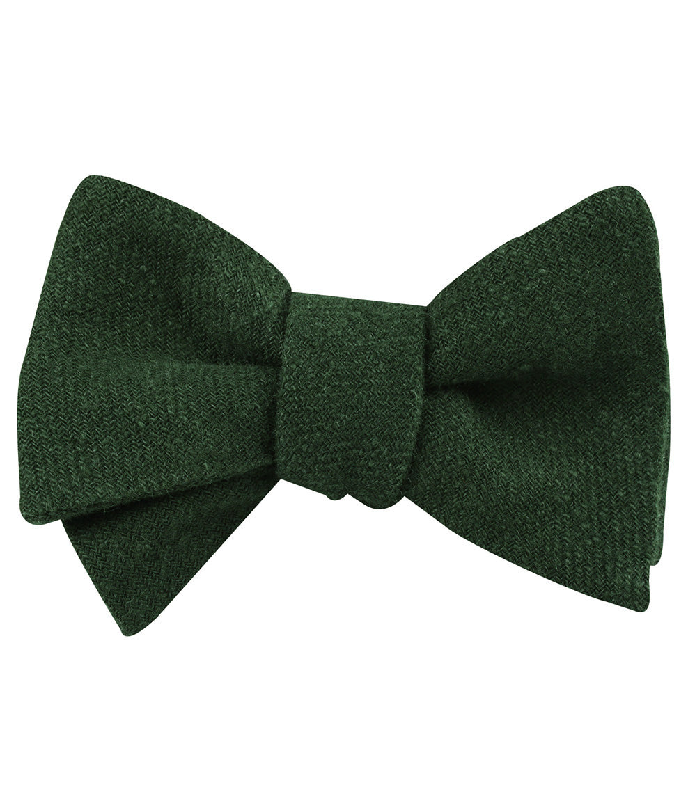 Juniper Green Linen Self Tied Bow Tie
