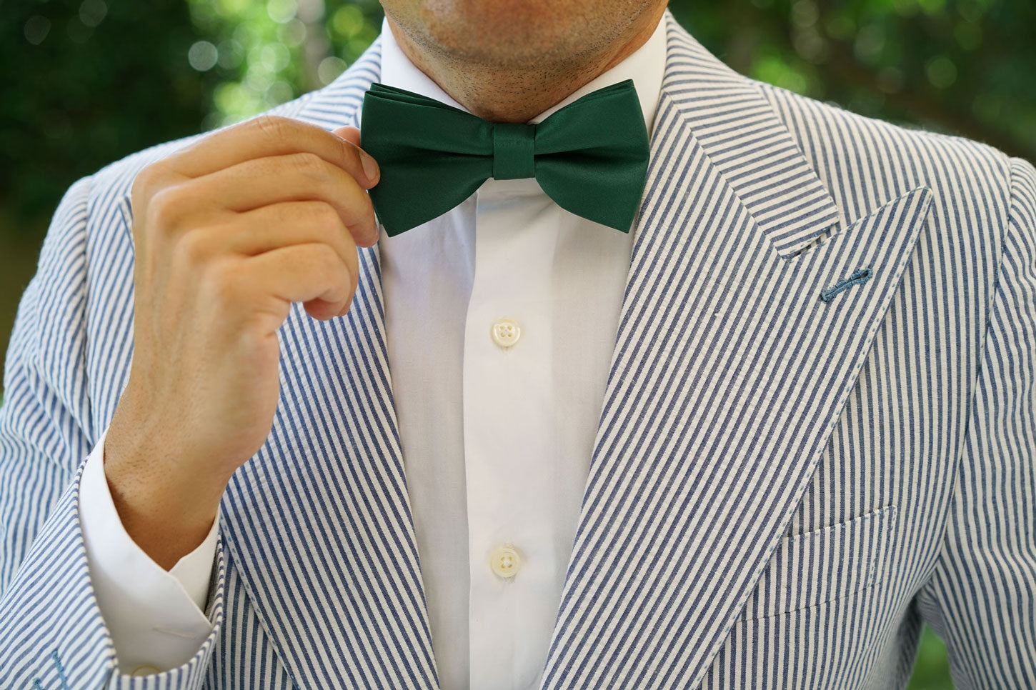 Juniper Green Satin Bow Tie | Men's Bowties | OTAA