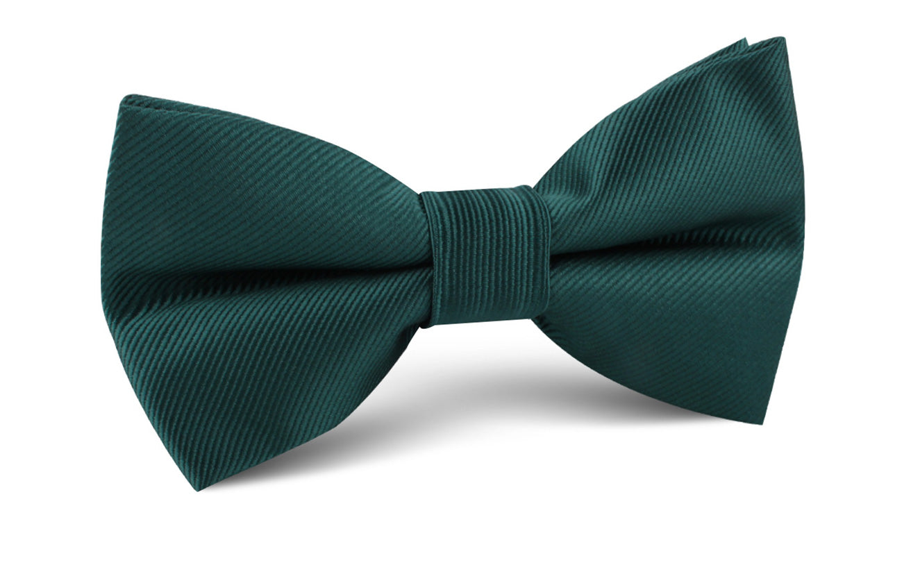 Juniper Dark Green Twill Bow Tie