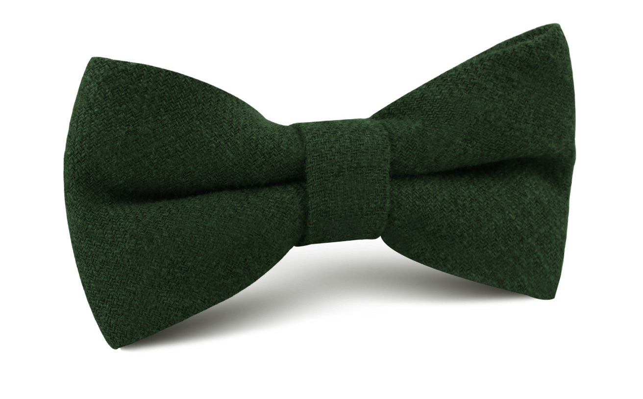Juniper Green Linen Bow Tie