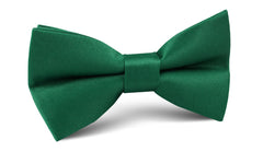 Juniper Green Satin Bow Tie