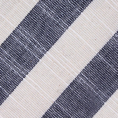 Kekova Blue Striped Linen Fabric Self Bowtie