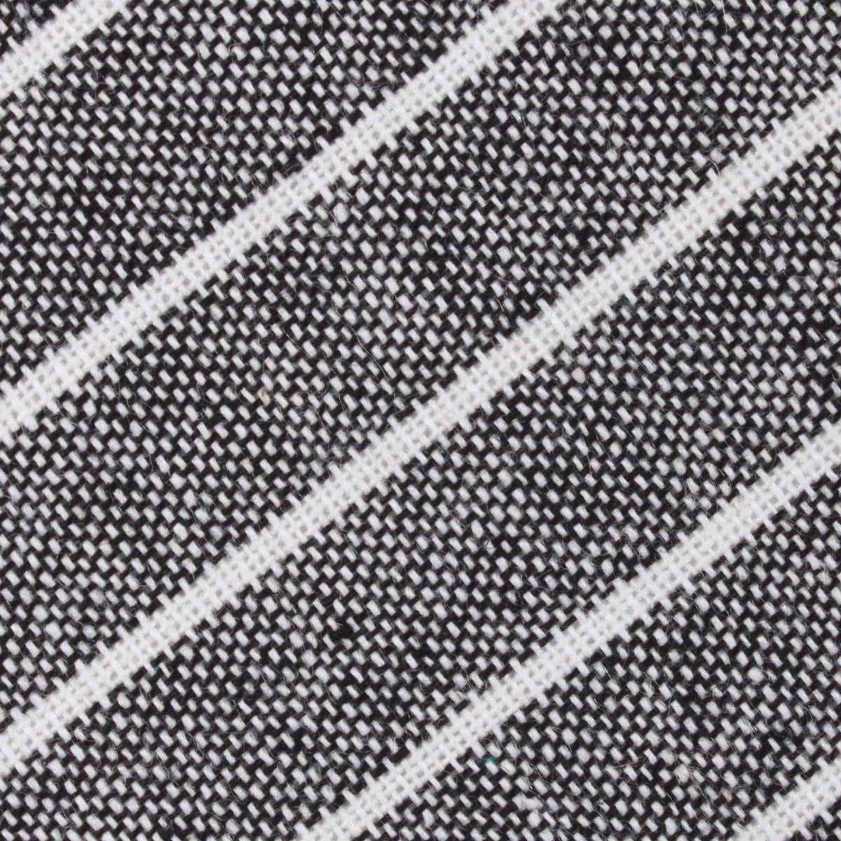 Kettle Linen Black Pinstripe Fabric Kids Diamond Bow Tie
