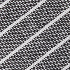 Kettle Linen Black Pinstripe Fabric Self Diamond Bowtie