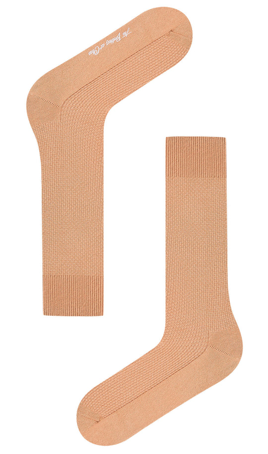 Khaki Brown Textured Socks