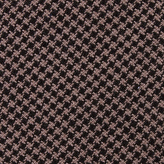 Khaki Black Houndstooth Blend Fabric Necktie