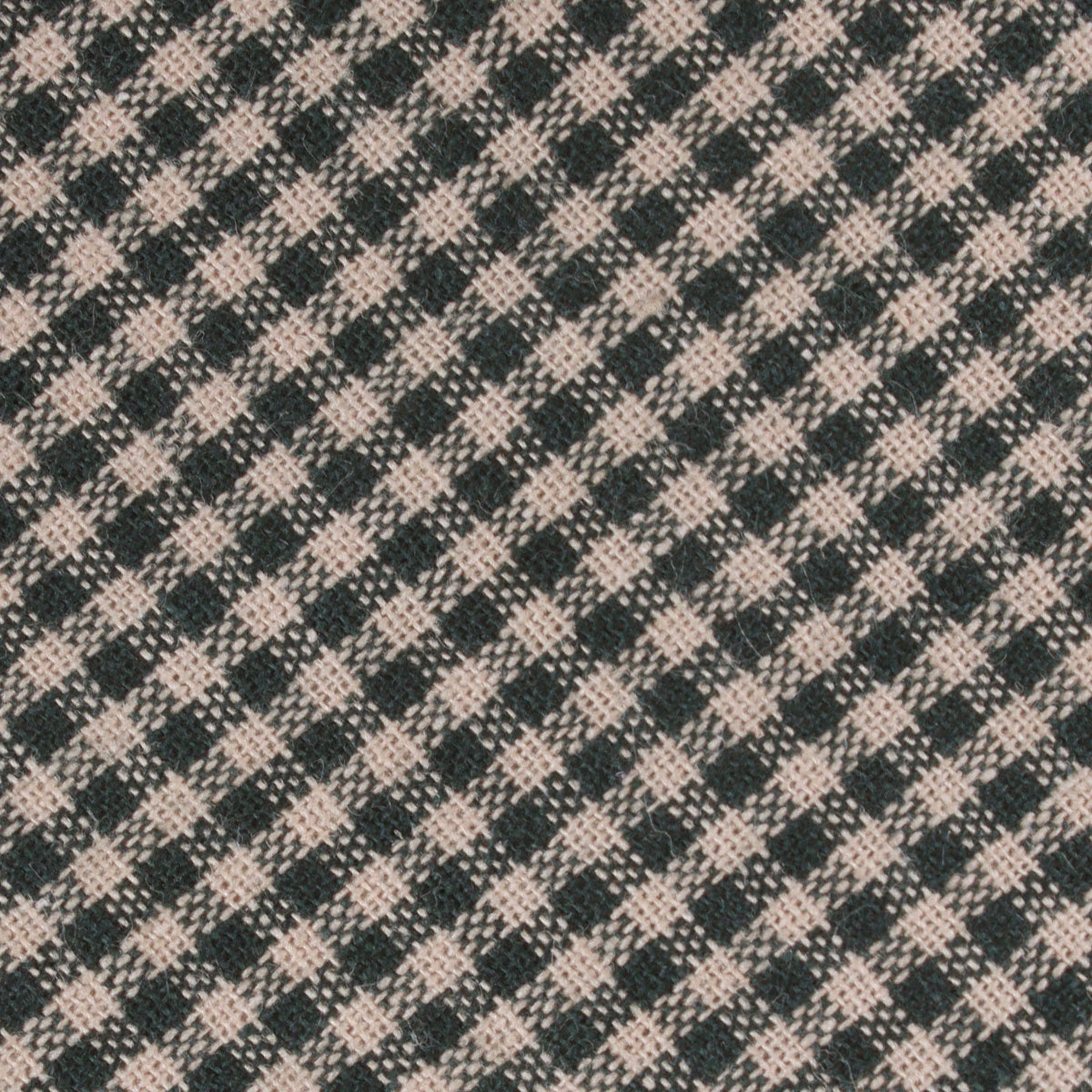 Khaki Green Gingham Blend Fabric Pocket Square