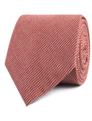 Khaki Red Houndstooth Blend Necktie