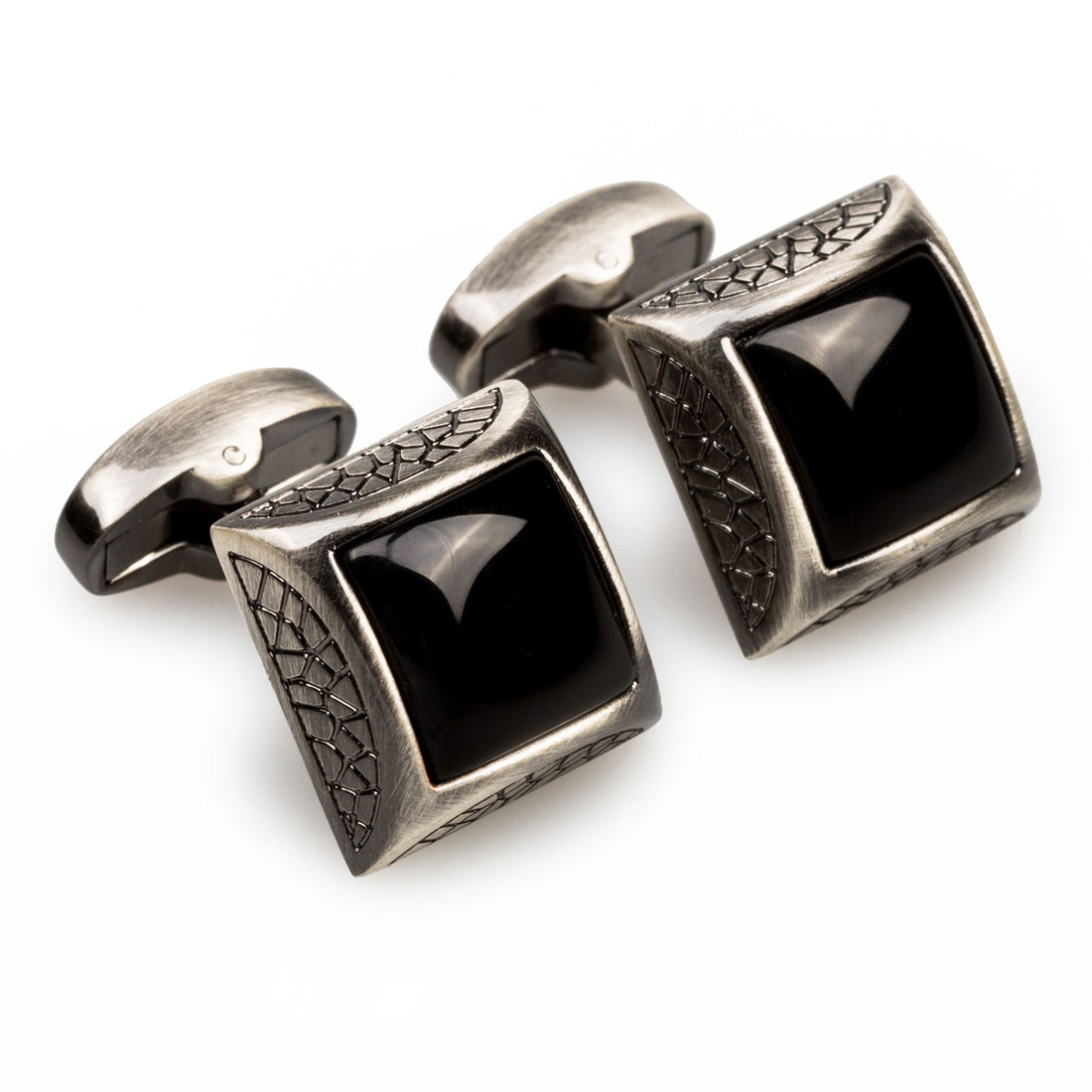 Khufu Black Stone Mens Cufflinks