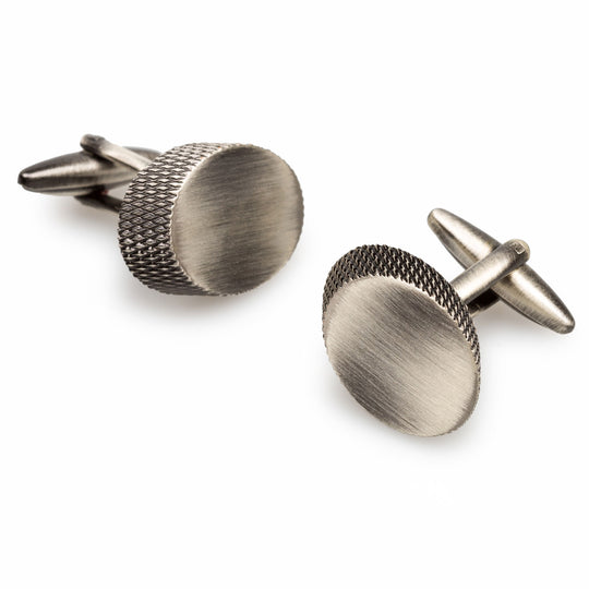 King Robert Antique Silver Cufflinks