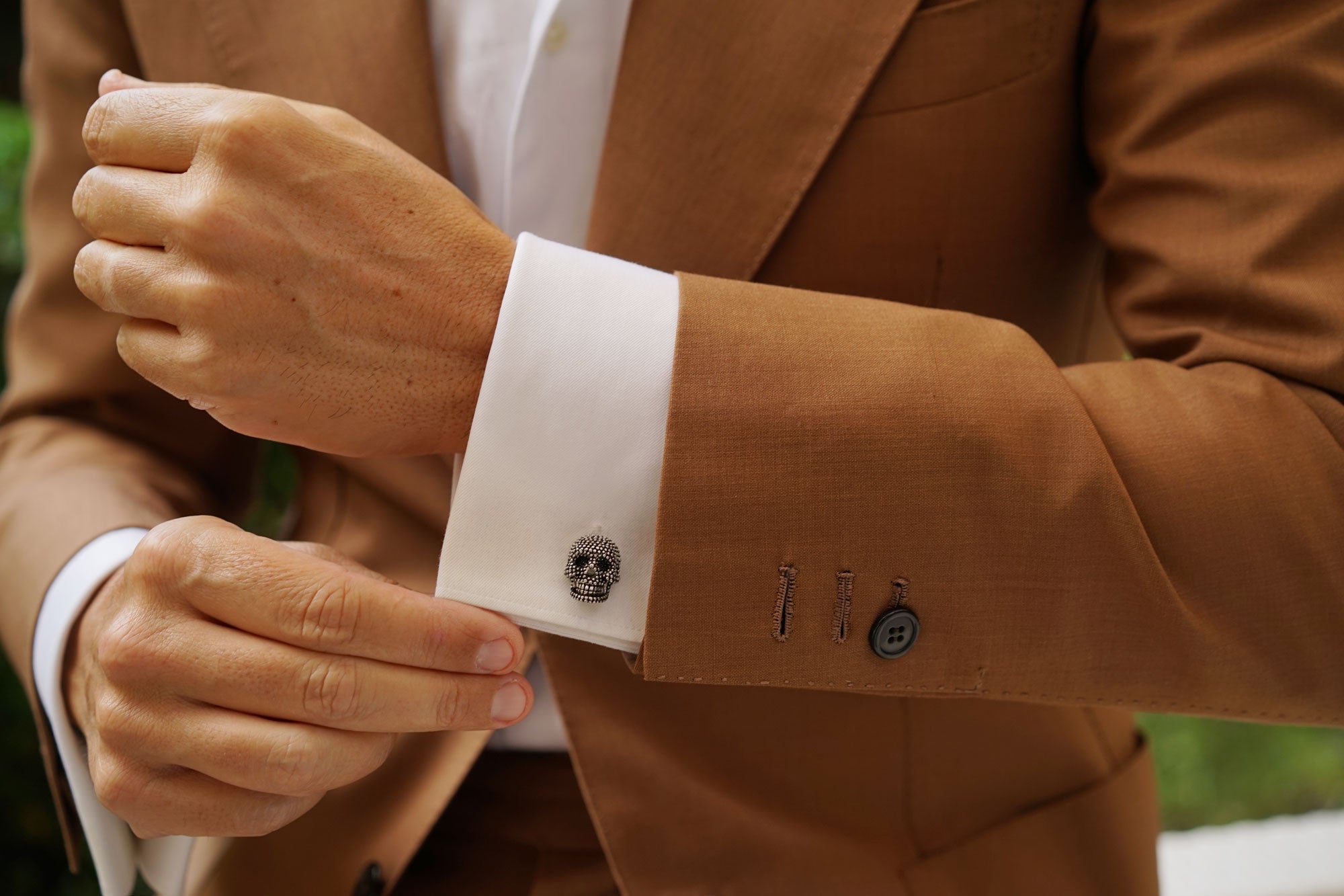 Kingdom of the Skull Cufflinks | Black Skeleton Head Cufflink | OTAA