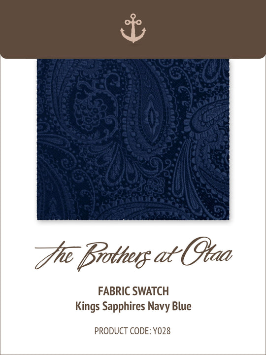 Fabric Swatch (Y028) - Kings Sapphires Navy Blue