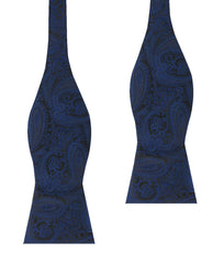 Kings Sapphires Navy Blue Self Bow Tie
