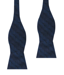 Kiso Valley Navy Blue Self Bow Tie