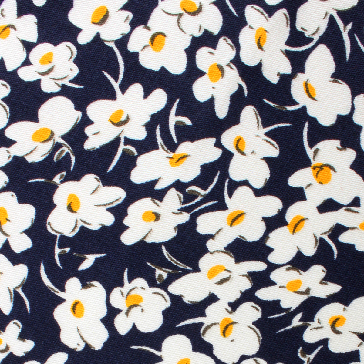 Kitakyushu Daffodil Floral Pocket Square Fabric